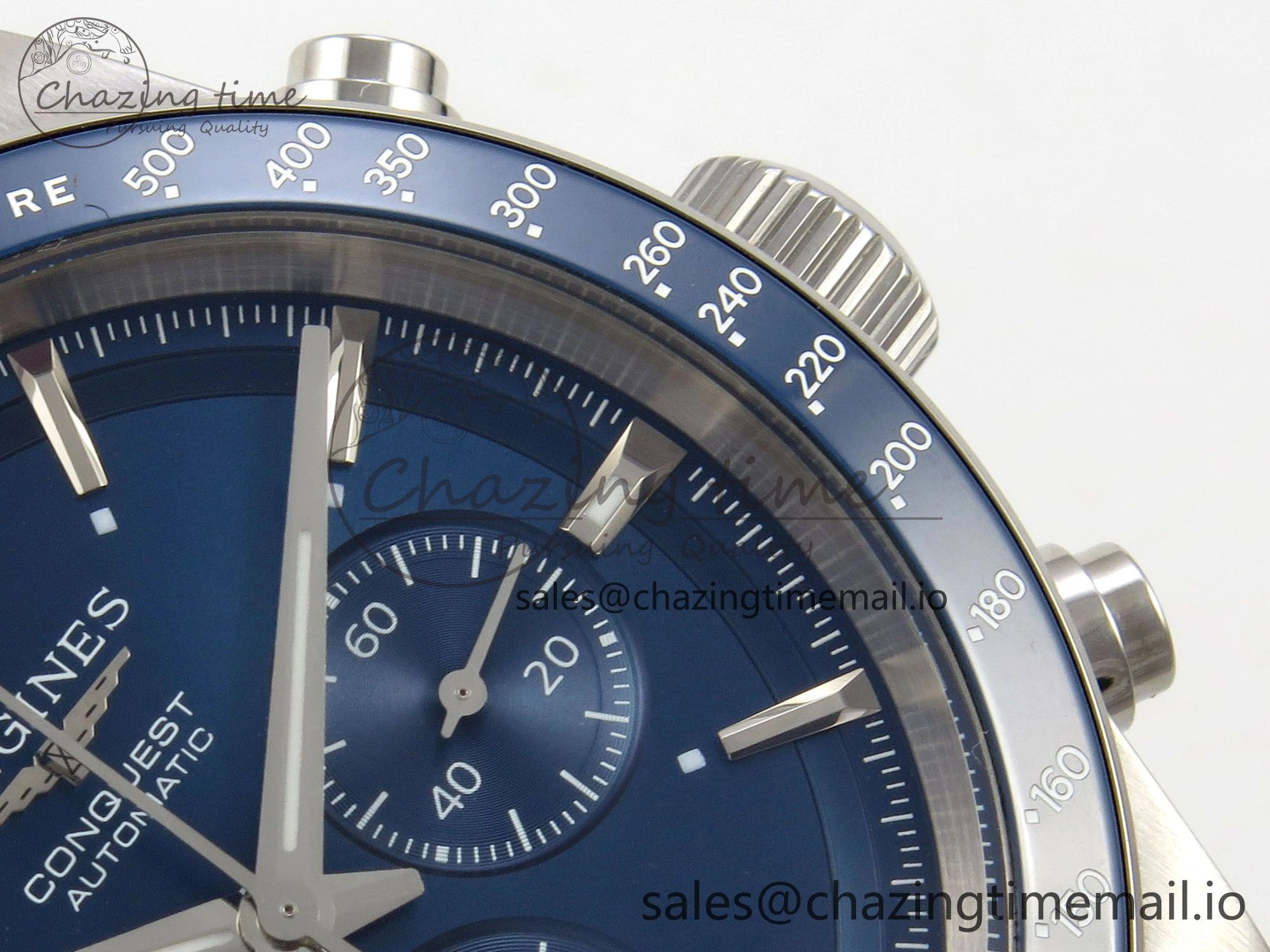 Longines Conquest 40mm SS AF 1:1 Best Edition Blue Dial on Stainless steel bracelet A2892
