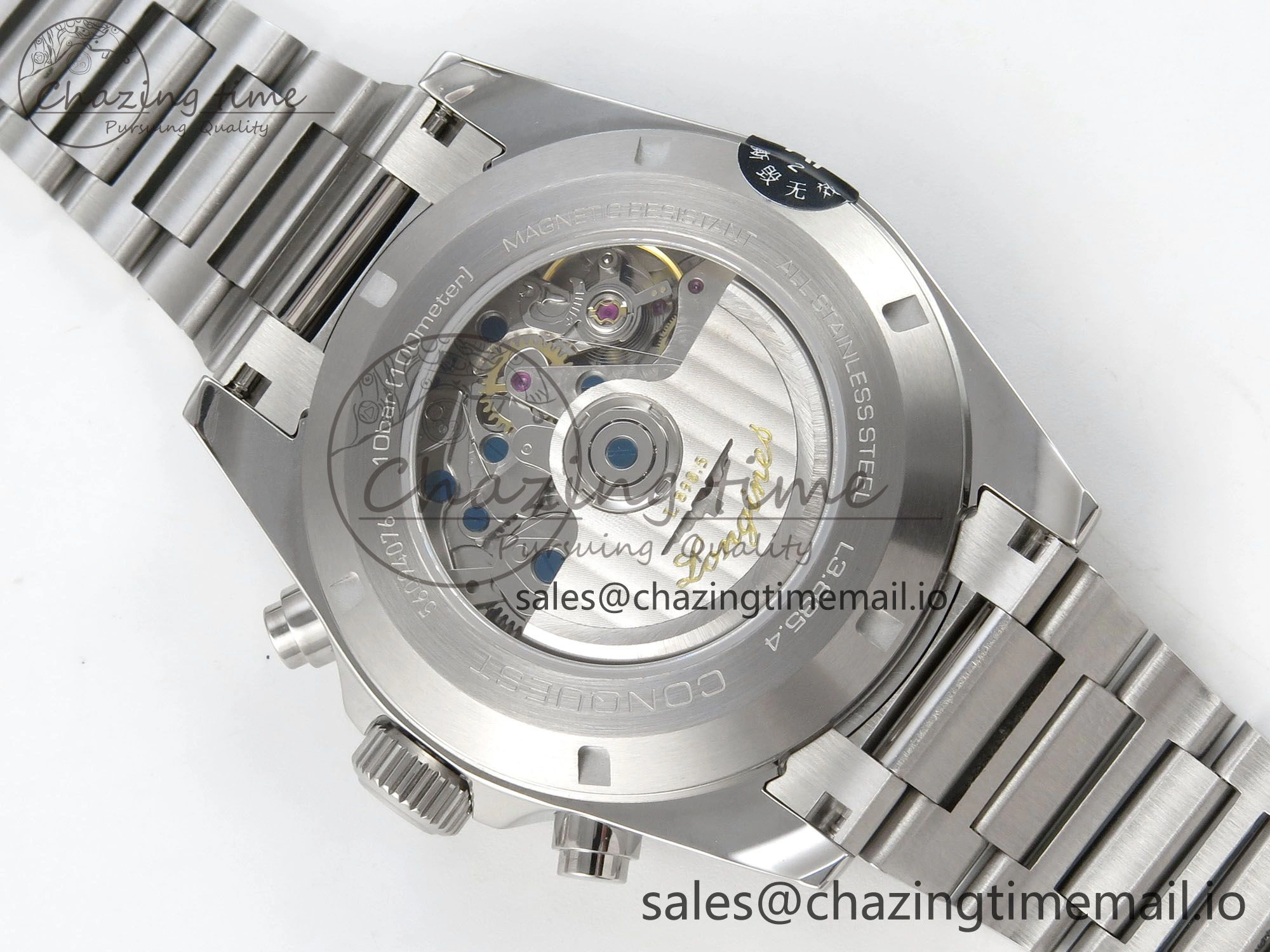 Longines Conquest 40mm SS AF 1:1 Best Edition Blue Dial on Stainless steel bracelet A2892