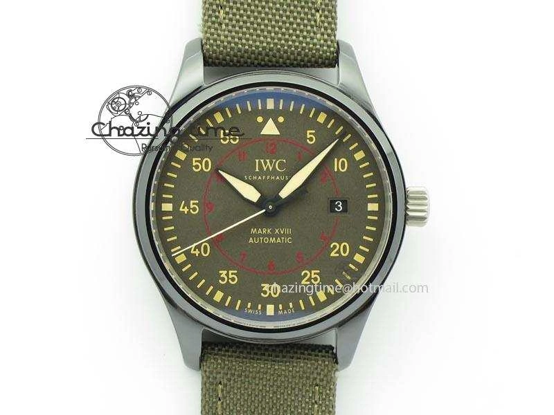MARK XVII IW324702 Real Ceramic MK Best Edition Green Dial On Green Nylon Strap A2892