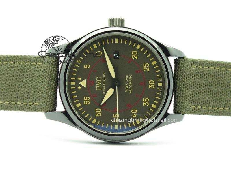 MARK XVII IW324702 Real Ceramic MK Best Edition Green Dial On Green Nylon Strap A2892