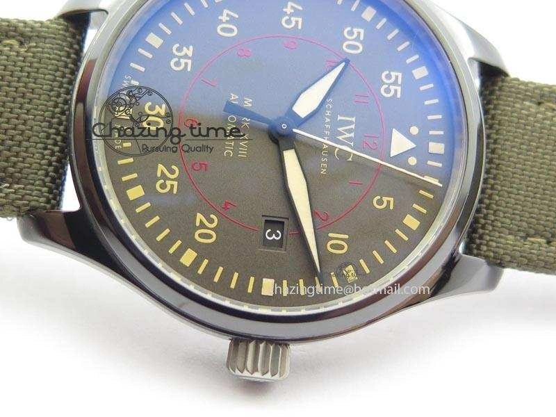 MARK XVII IW324702 Real Ceramic MK Best Edition Green Dial On Green Nylon Strap A2892