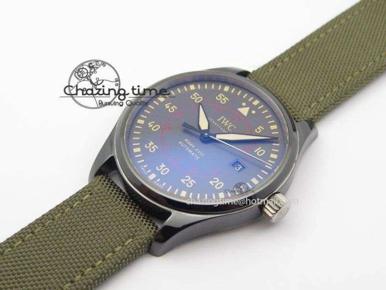 MARK XVII IW324702 Real Ceramic MK Best Edition Green Dial On Green Nylon Strap A2892
