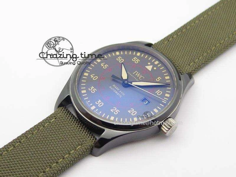 MARK XVII IW324702 Real Ceramic MK Best Edition Green Dial On Green Nylon Strap A2892