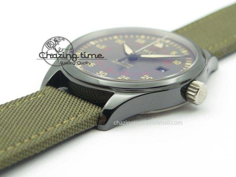 MARK XVII IW324702 Real Ceramic MK Best Edition Green Dial On Green Nylon Strap A2892