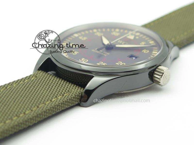 MARK XVII IW324702 Real Ceramic MK Best Edition Green Dial On Green Nylon Strap A2892