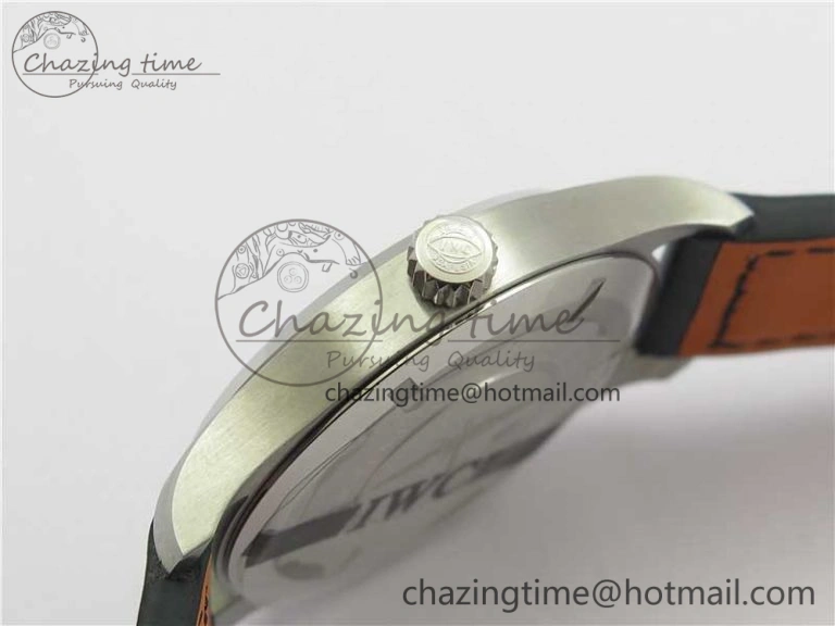 MARK XVIII IW327001 SS FKF 1:1 Best Edition Black Dial On Black Leather Strap