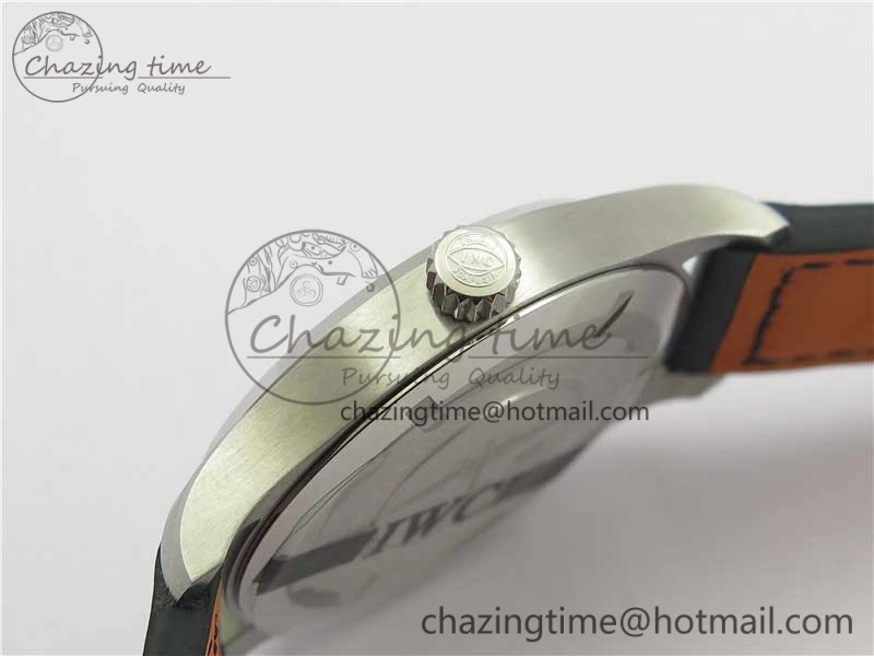 MARK XVIII IW327001 SS FKF 1:1 Best Edition Black Dial On Black Leather Strap
