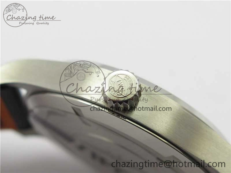 MARK XVIII IW327001 SS FKF 1:1 Best Edition Black Dial On Black Leather Strap