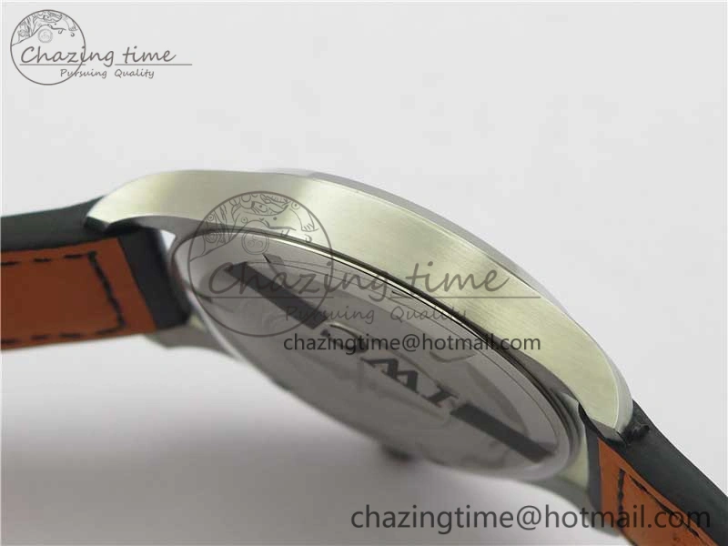 MARK XVIII IW327001 SS FKF 1:1 Best Edition Black Dial On Black Leather Strap