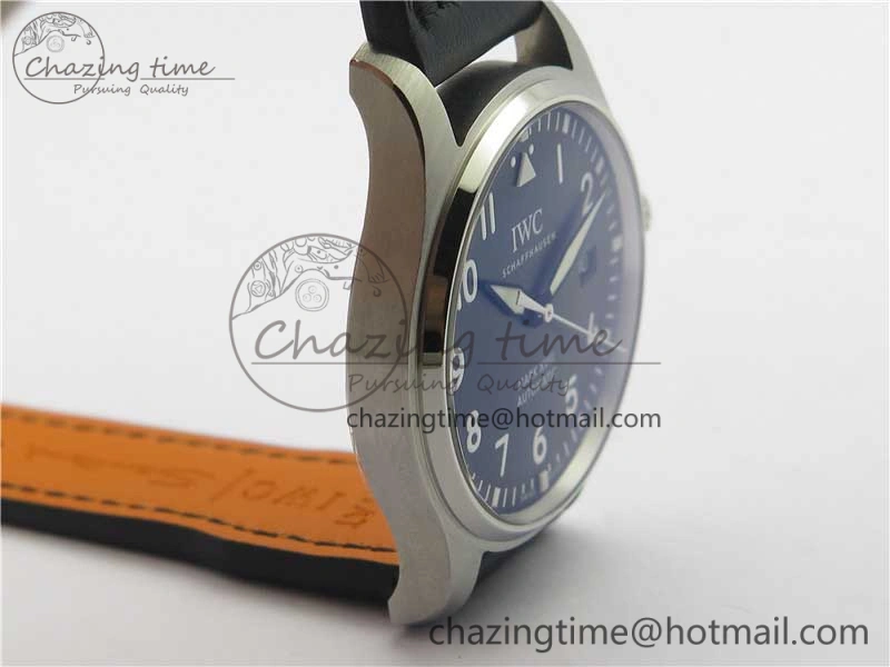 MARK XVIII IW327001 SS FKF 1:1 Best Edition Black Dial On Black Leather Strap