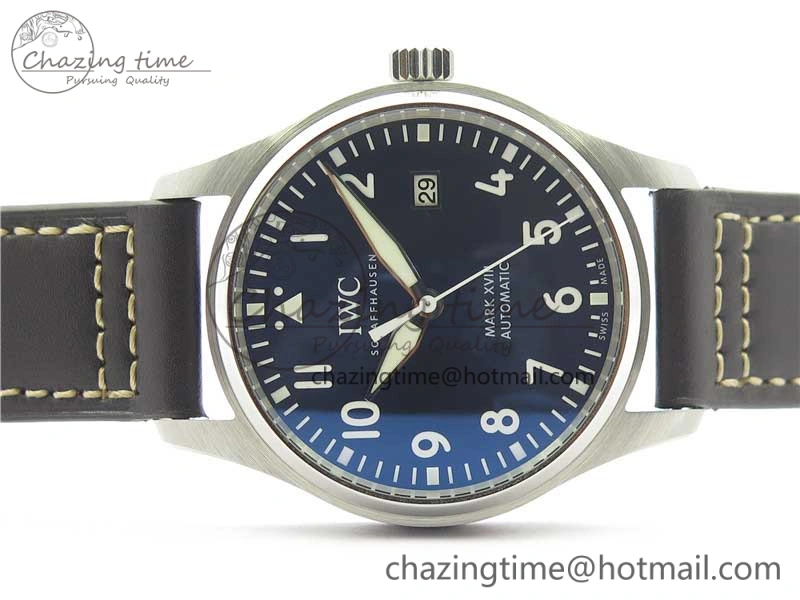MARK XVIII Le Petit Prince IW327004 SS FKF 1:1 Best Edition Blue Dial On Brown Leather Strap