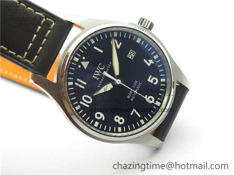 MARK XVIII Le Petit Prince IW327004 SS FKF 1:1 Best Edition Blue Dial On Brown Leather Strap
