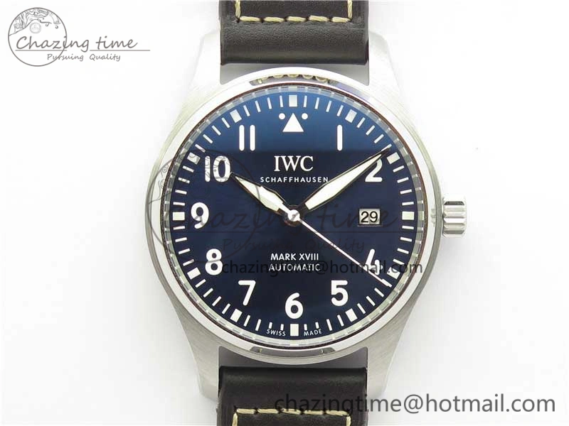 MARK XVIII Le Petit Prince IW327004 SS FKF 1:1 Best Edition Blue Dial On Brown Leather Strap