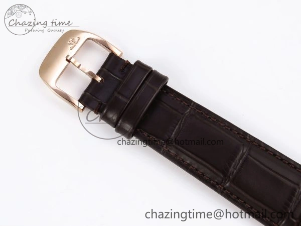 MASTER ULTRA THIN MOON RG APSF 1:1 BEST EDITION WHITE DIAL DIAMONDS BEZEL ON BROWN LEATHER STRAP SA925 SUPER CLONE
