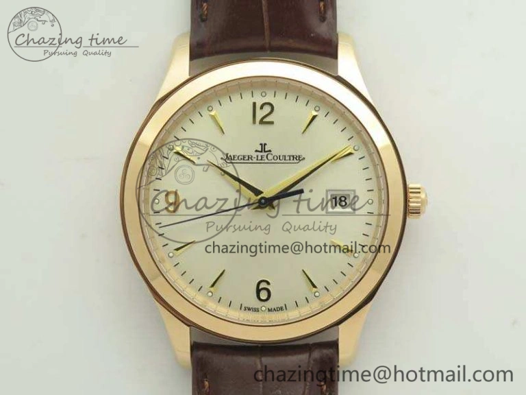 MASTER ULTRA THIN MOON RG APSF 1:1 BEST EDITION WHITE DIAL DIAMONDS BEZEL ON BROWN LEATHER STRAP SA925 SUPER CLONE