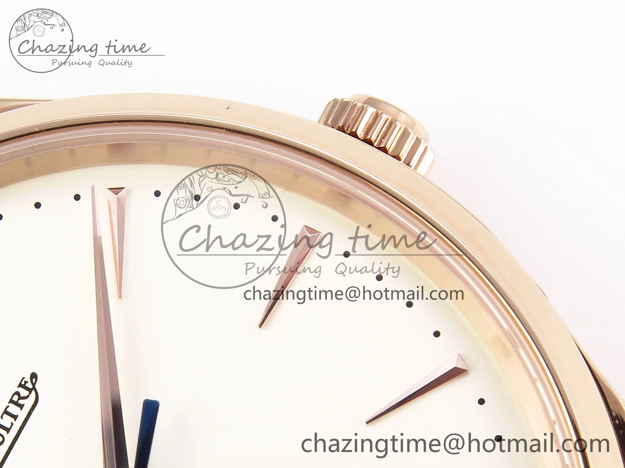 MASTER ULTRA THIN MOON RG APSF 1:1 BEST EDITION WHITE DIAL ON BROWN LEATHER STRAP SA925 SUPER CLONE