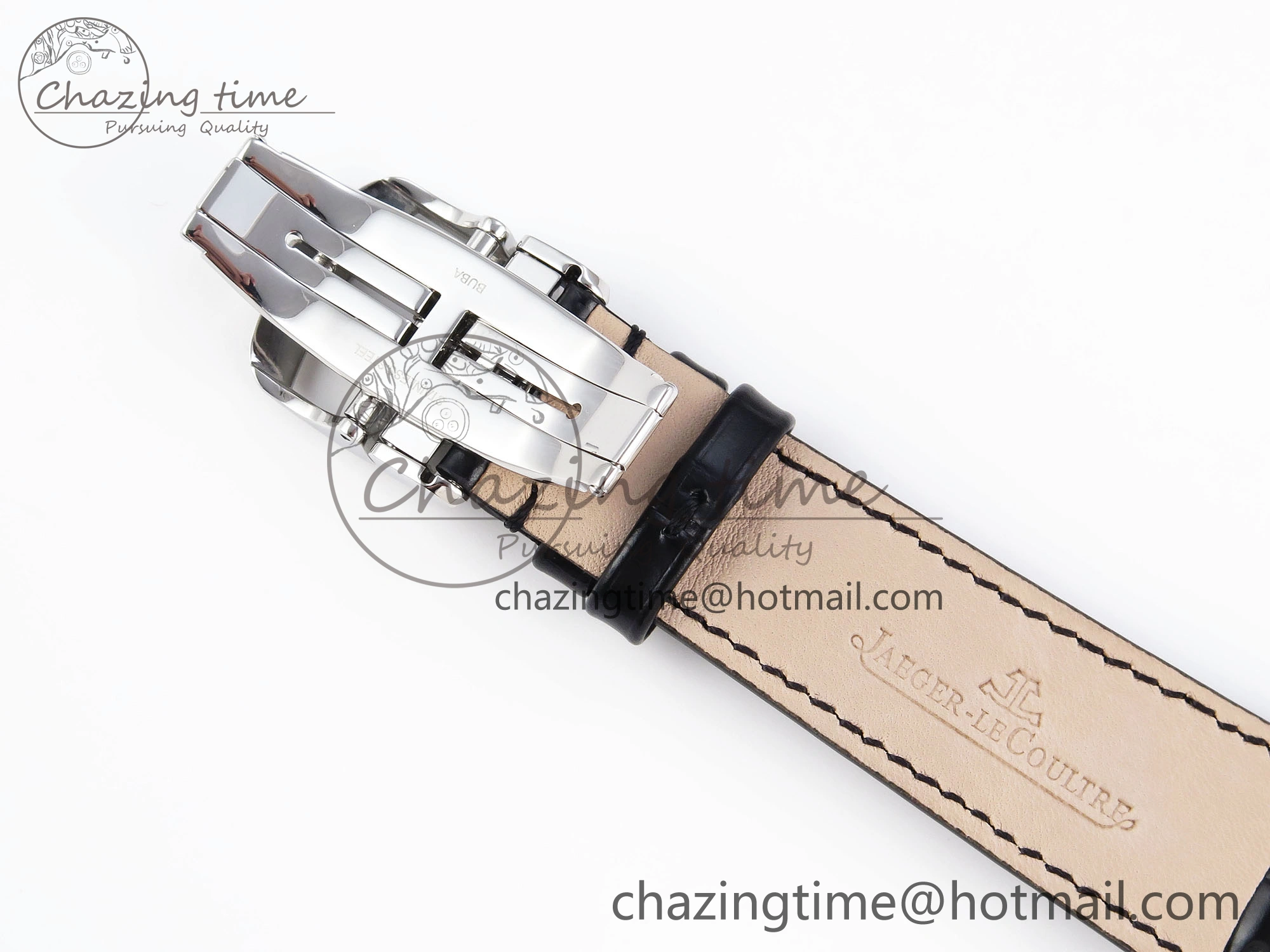 MASTER ULTRA THIN MOON SS APSF 1:1 BEST EDITION BLACK DIAL ON BLACK LEATHER STRAP SA925 SUPER CLONE