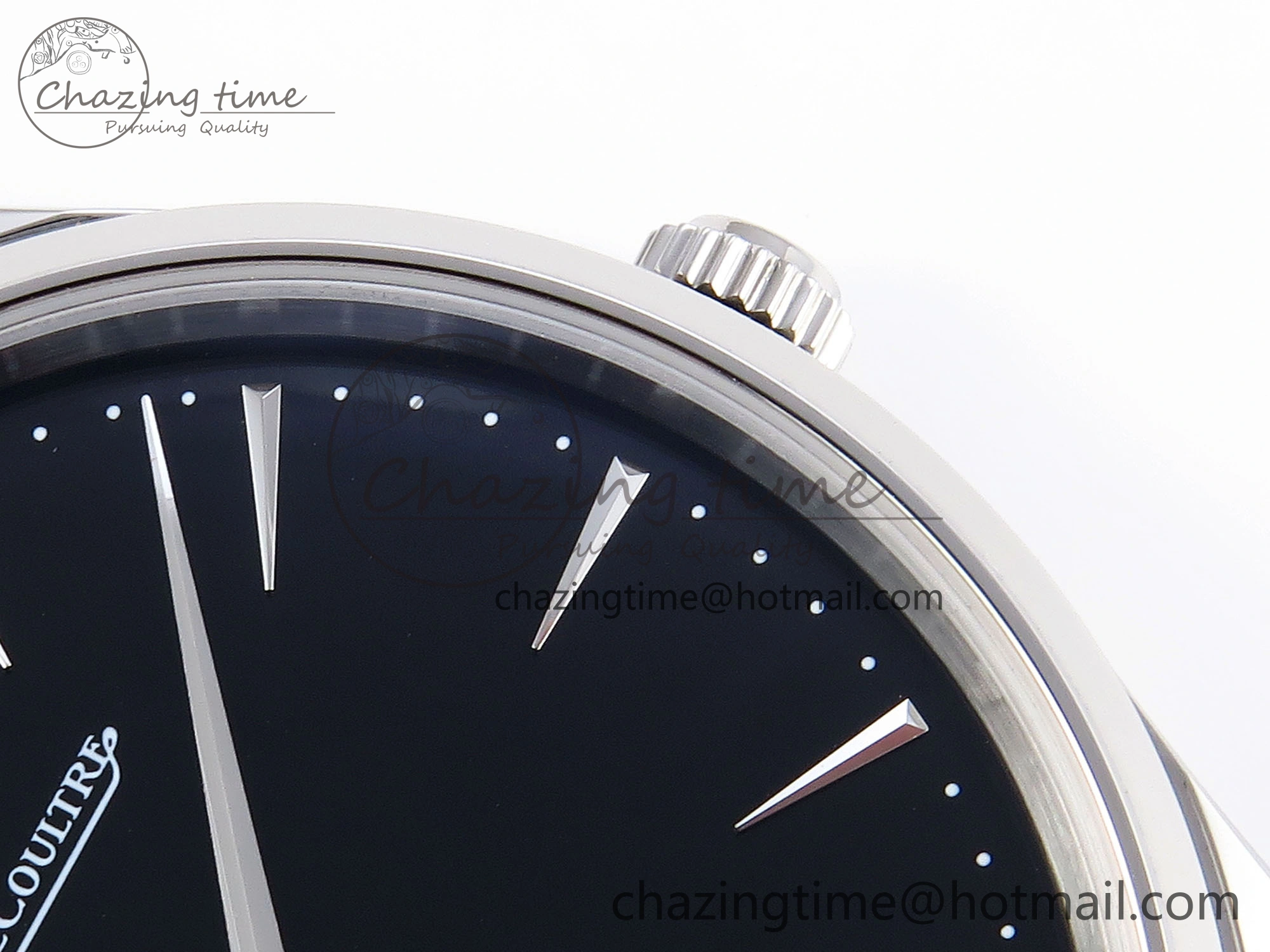 MASTER ULTRA THIN MOON SS APSF 1:1 BEST EDITION BLACK DIAL ON BLACK LEATHER STRAP SA925 SUPER CLONE