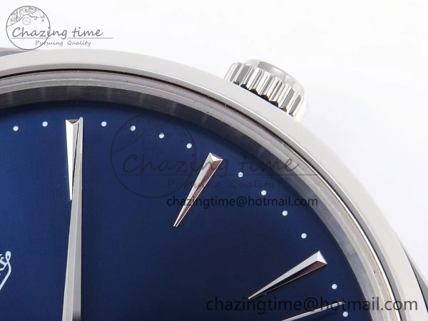MASTER ULTRA THIN MOON SS APSF 1:1 BEST EDITION BLUE DIAL ON BLACK LEATHER STRAP SA925 SUPER CLONE