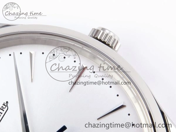 MASTER ULTRA THIN MOON SS APSF 1:1 BEST EDITION SILVER DIAL ON BLACK LEATHER STRAP SA925 SUPER CLONE