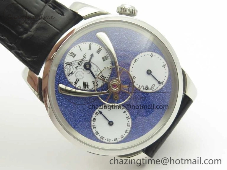 MB&F Legacy Machine Split Escapement CYF Best Edition Blue Dial On Black Leather Strap