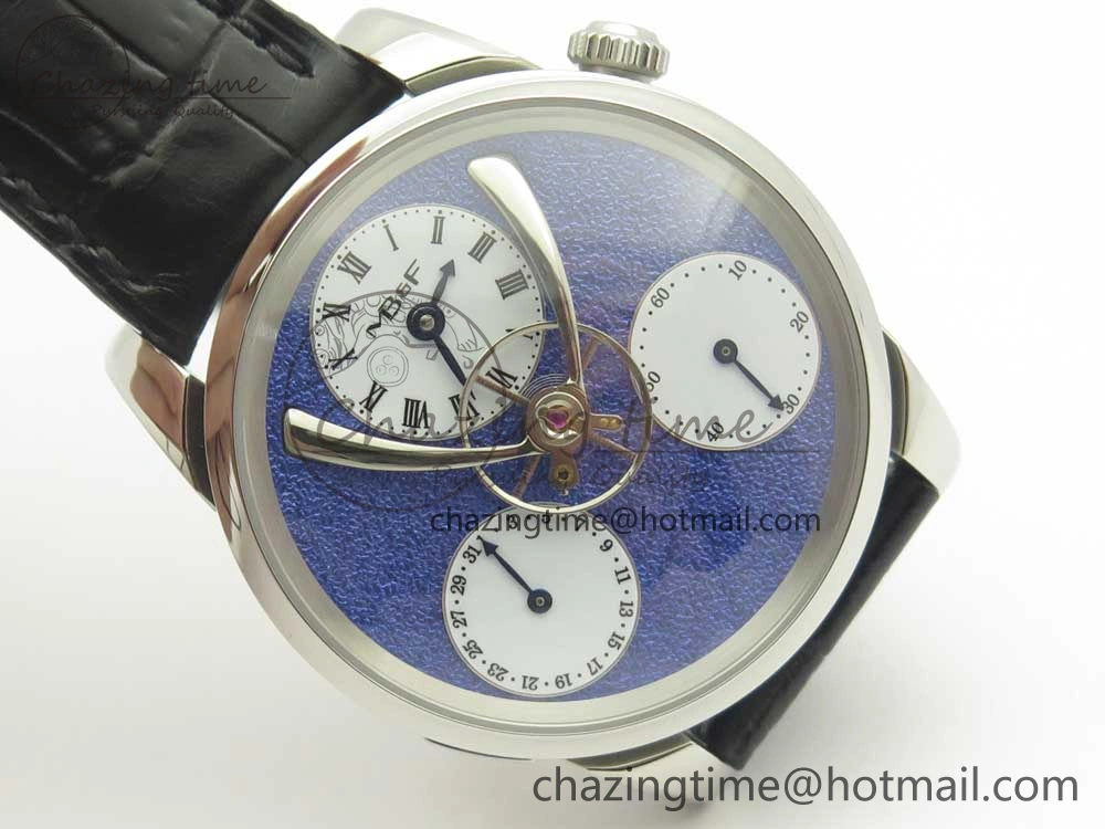 MB&F Legacy Machine Split Escapement CYF Best Edition Blue Dial On Black Leather Strap