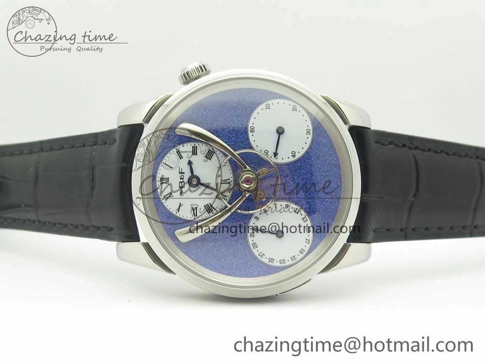 MB&F Legacy Machine Split Escapement CYF Best Edition Blue Dial On Black Leather Strap