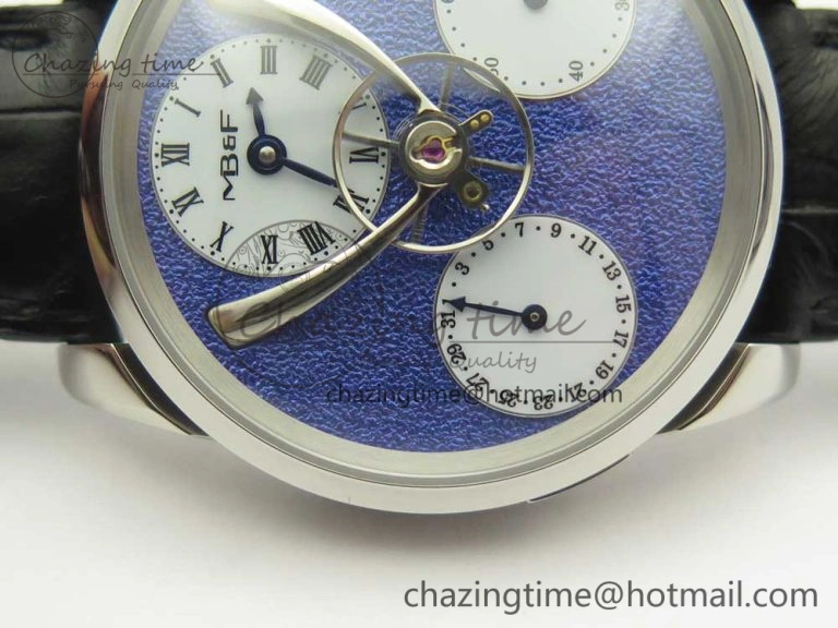 MB&F Legacy Machine Split Escapement CYF Best Edition Blue Dial On Black Leather Strap