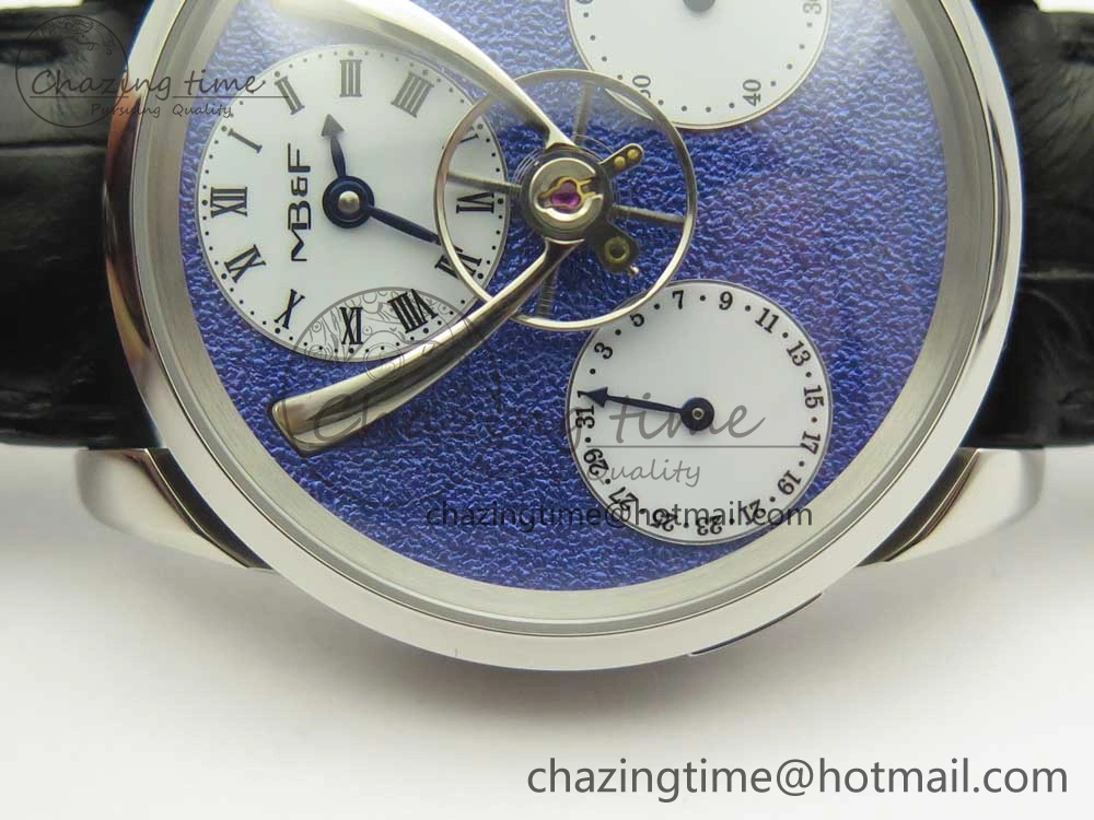 MB&F Legacy Machine Split Escapement CYF Best Edition Blue Dial On Black Leather Strap