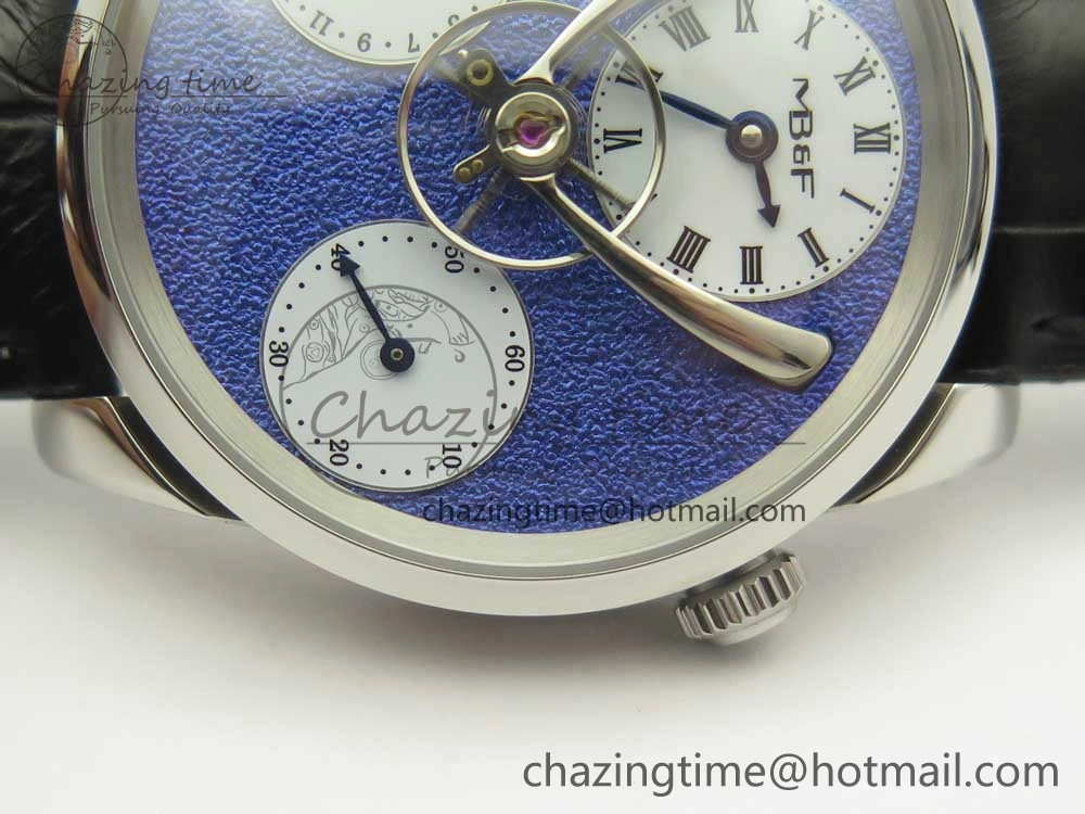 MB&F Legacy Machine Split Escapement CYF Best Edition Blue Dial On Black Leather Strap