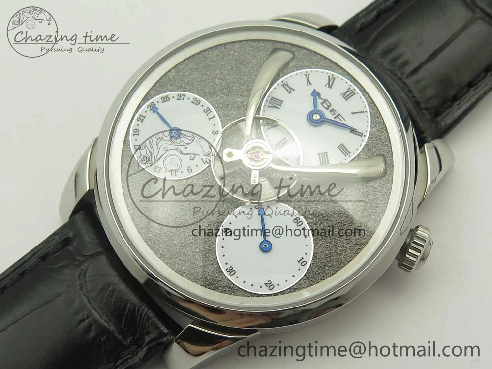 MB&F Legacy Machine Split Escapement CYF Best Edition Gray Dial On Black Leather Strap