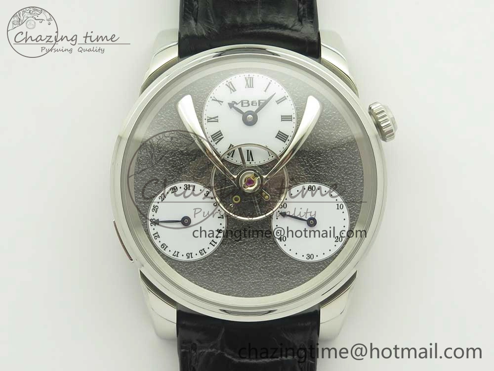 MB&F Legacy Machine Split Escapement CYF Best Edition Gray Dial On Black Leather Strap