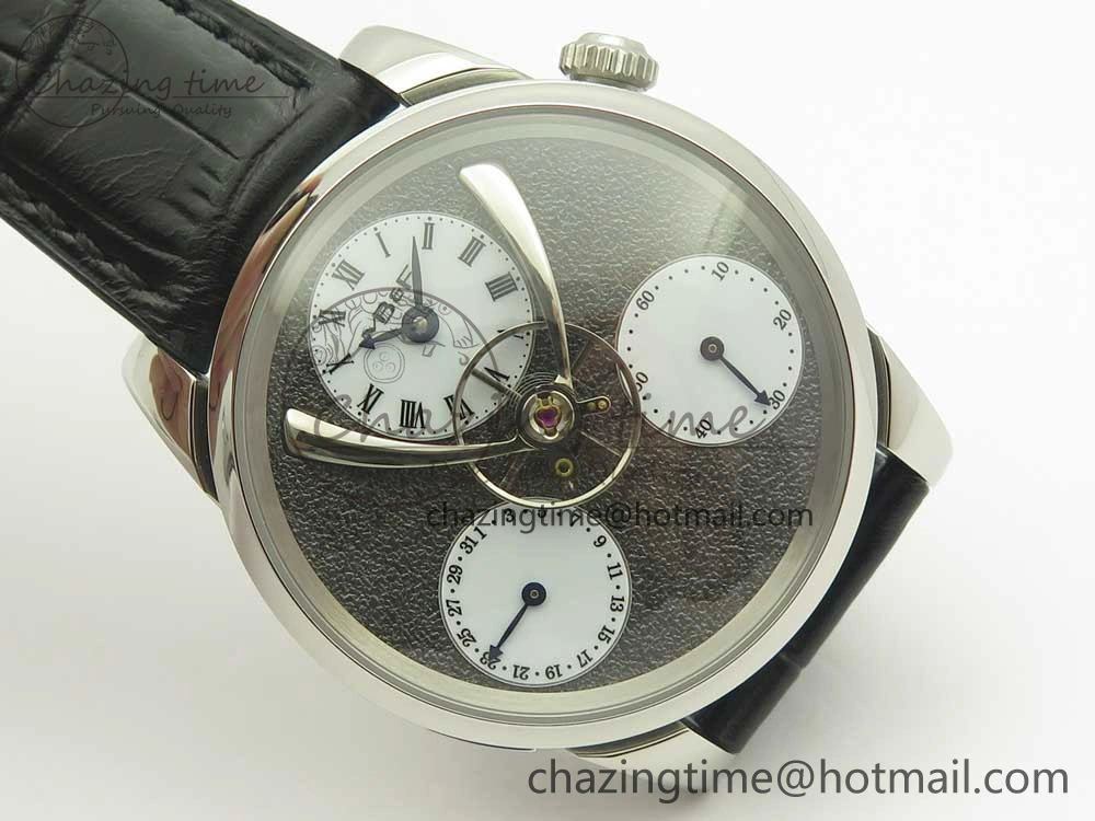MB&F Legacy Machine Split Escapement CYF Best Edition Gray Dial On Black Leather Strap