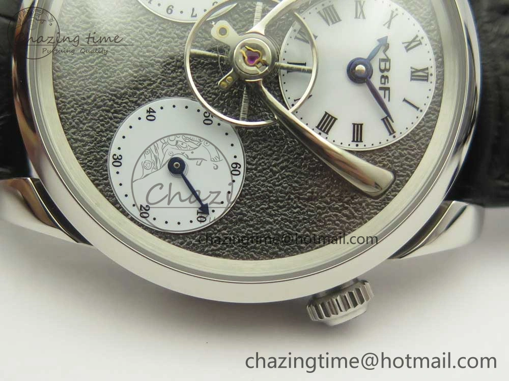 MB&F Legacy Machine Split Escapement CYF Best Edition Gray Dial On Black Leather Strap
