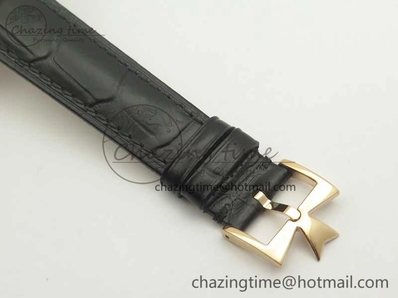 Malte Dual Time Regulator RG K11 Maker Black Dial on Black Leather Strap A23J