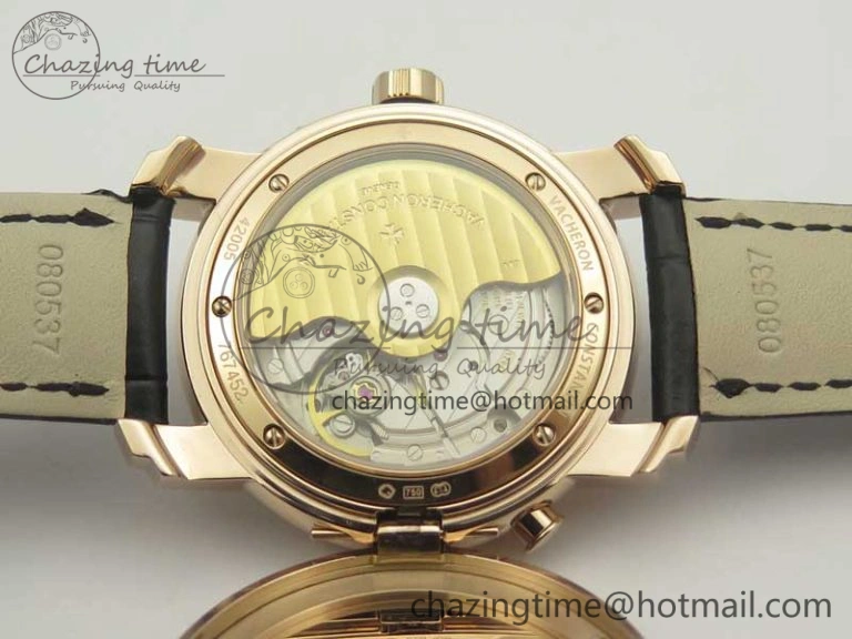 Malte Dual Time Regulator RG K11 Maker Black Dial on Black Leather Strap A23J