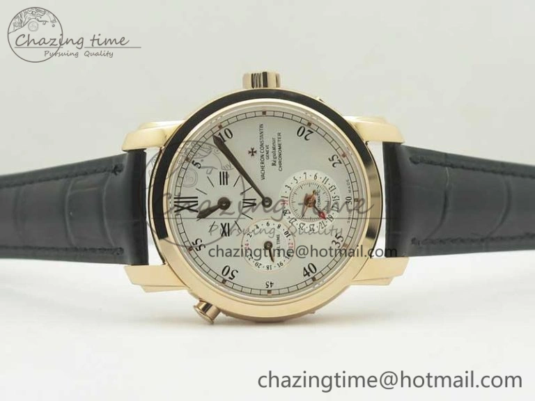 Malte Dual Time Regulator RG K11 Maker White Dial on Black Leather Strap A23J