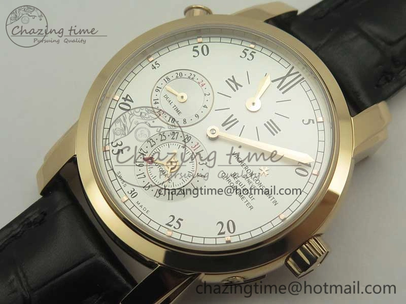 Malte Dual Time Regulator RG K11 Maker White Dial on Black Leather Strap A23J