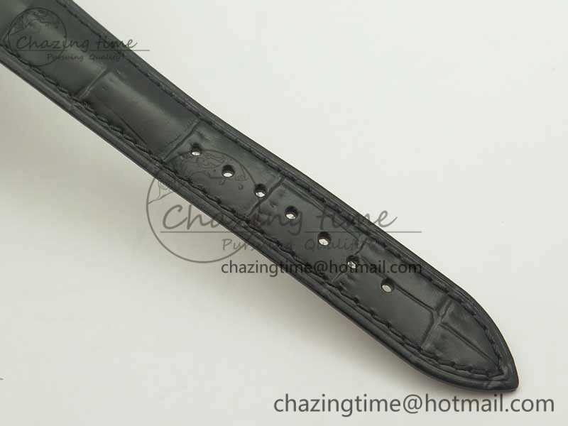 Malte Dual Time Regulator SS K11 Maker Black Dial on Black Leather Strap A23J