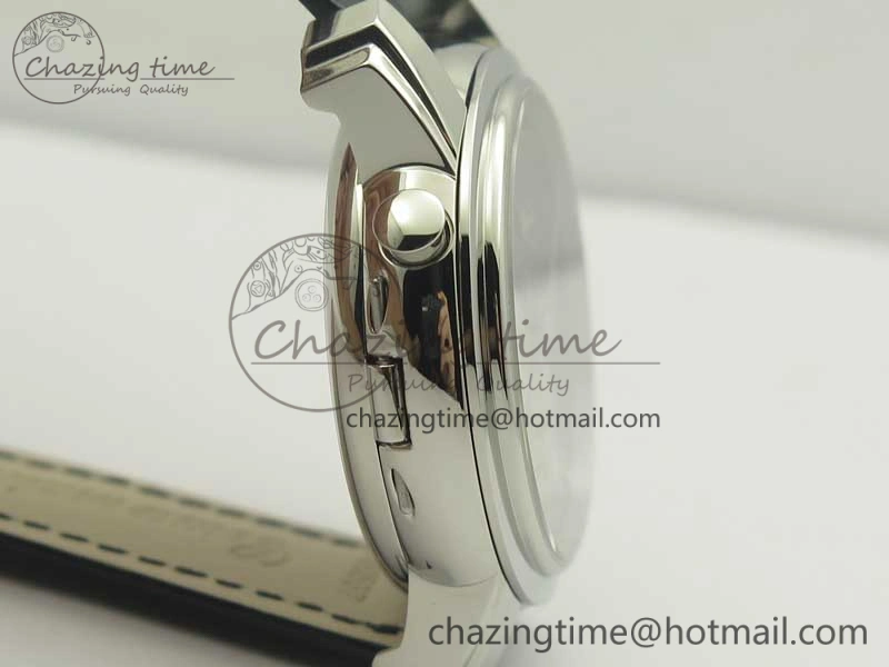 Malte Dual Time Regulator SS K11 Maker Black Dial on Black Leather Strap A23J