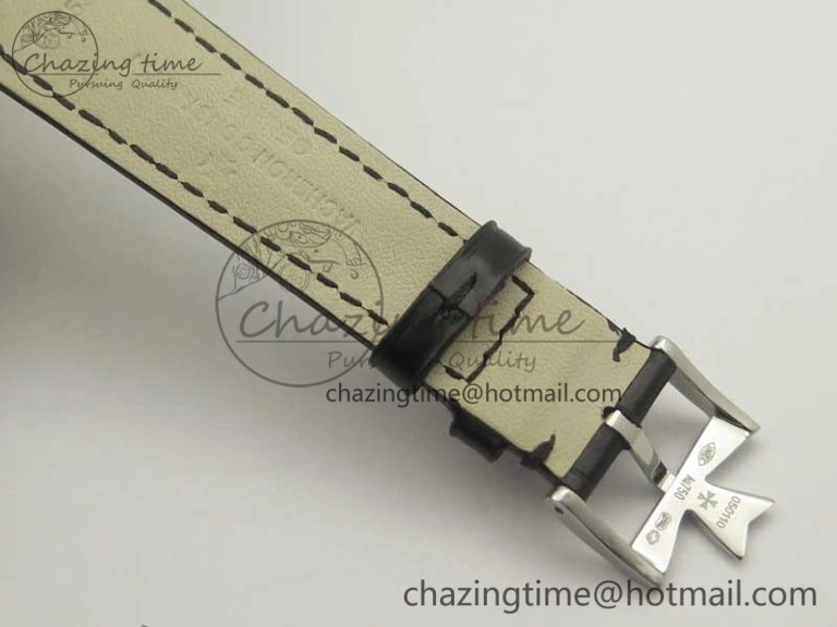 Malte Dual Time Regulator SS K11 Maker White Dial on Black Leather Strap A23J
