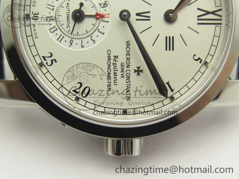 Malte Dual Time Regulator SS K11 Maker White Dial on Black Leather Strap A23J