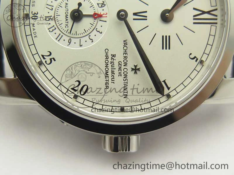 Malte Dual Time Regulator SS K11 Maker White Dial on Black Leather Strap A23J