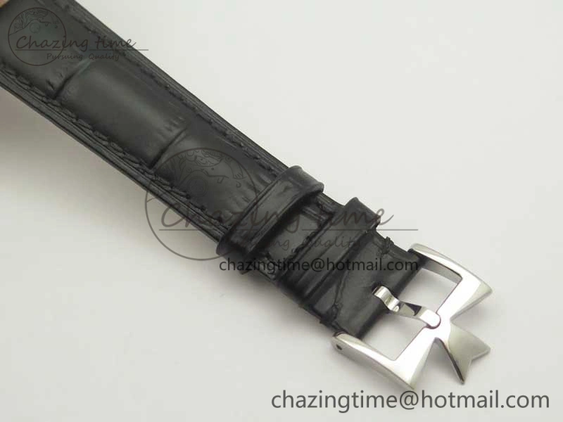 Malte Dual Time Regulator SS K11 Maker White Dial on Black Leather Strap A23J