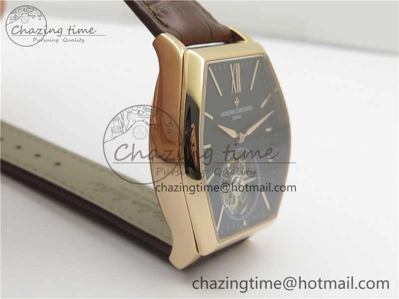 Malte Tourbillon RG VCR Best Edition Black Dial on Black Croco Leather Strap