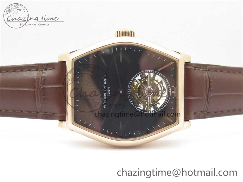 Malte Tourbillon RG VCR Best Edition Black Dial on Black Croco Leather Strap