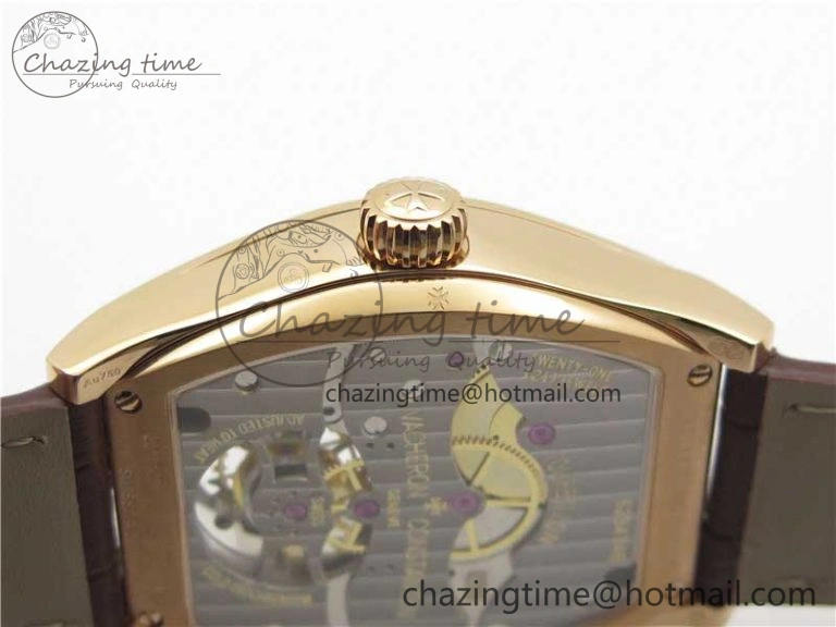 Malte Tourbillon RG VCR Best Edition White Dial on Black Croco Leather Strap