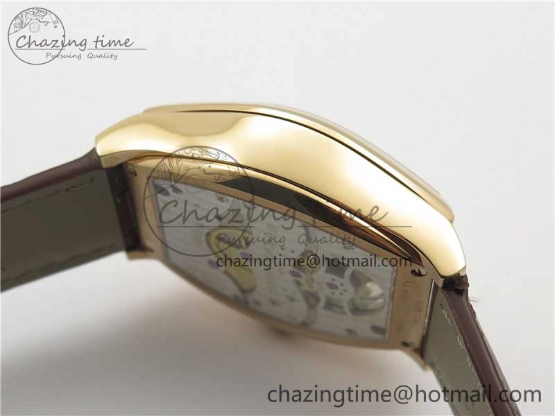 Malte Tourbillon RG VCR Best Edition White Dial on Black Croco Leather Strap