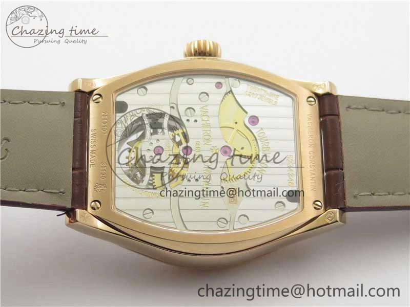 Malte Tourbillon RG VCR Best Edition White Dial on Black Croco Leather Strap