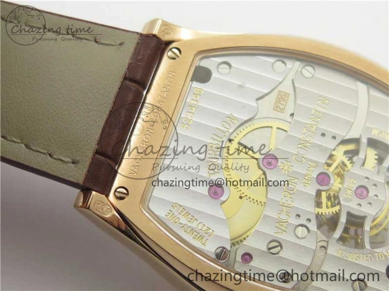 Malte Tourbillon RG VCR Best Edition White Dial on Black Croco Leather Strap